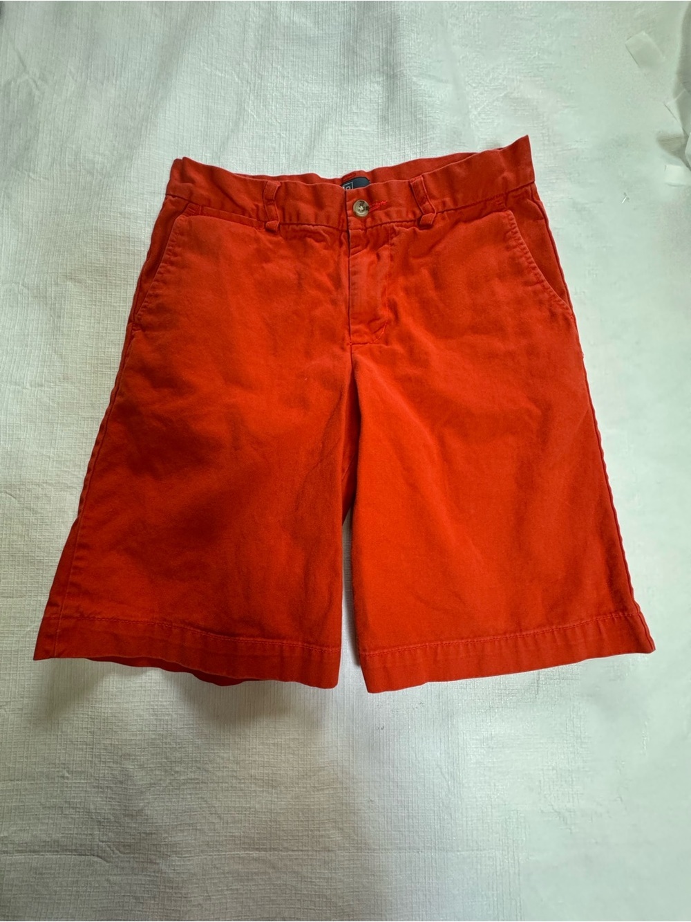 Ralph Lauren Orange Cotton Flat-Front Kids Shorts 14